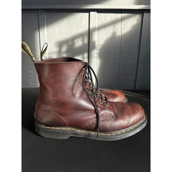 Dr. Martens Brown Leather Lace up 8 Eye Boots Mens Size 11 - Picture 2 of 10